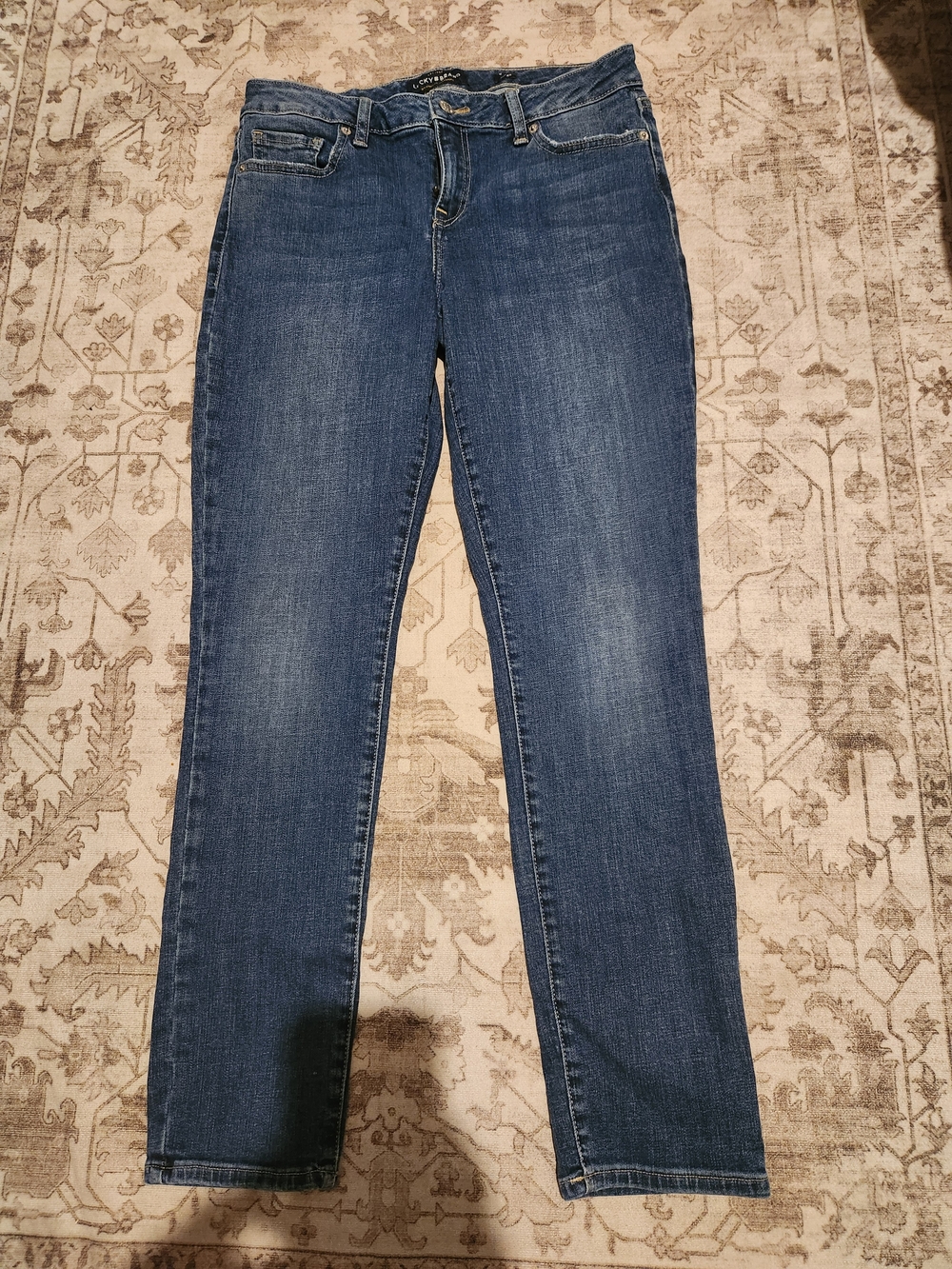Lucky Brand Straight-Leg Jeans in Medium Blue
